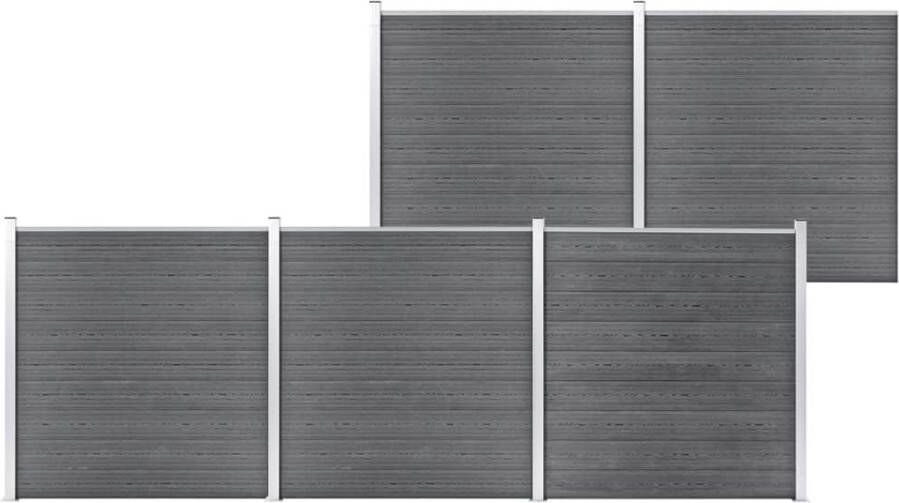 VidaXL -Schutting-872x186-cm-HKC-grijs