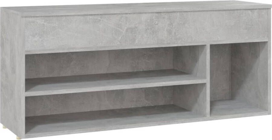 VidaXL -Shoenenbank-105x30x45-cm-spaanplaat-betongrijs