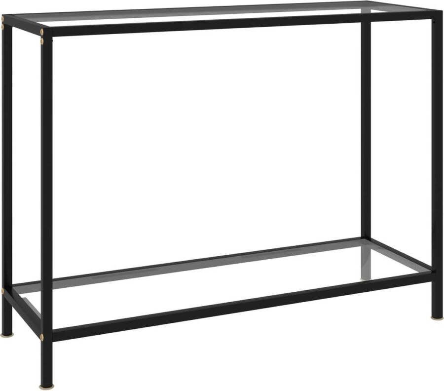 VidaXL Sidetable 100x35x75 cm transparant gehard glas