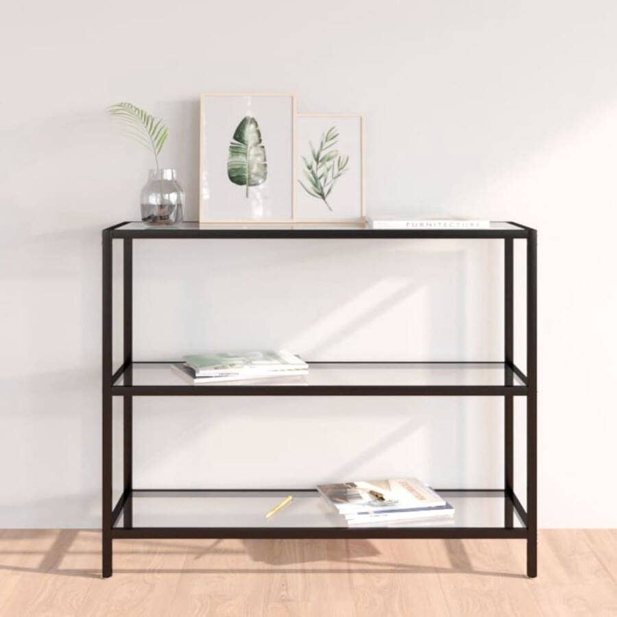 VidaXL Sidetable 100x36x90 cm transparant gehard glas