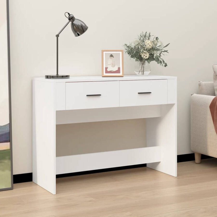 VidaXL Sidetable 100x39x75 cm spaanplaat wit