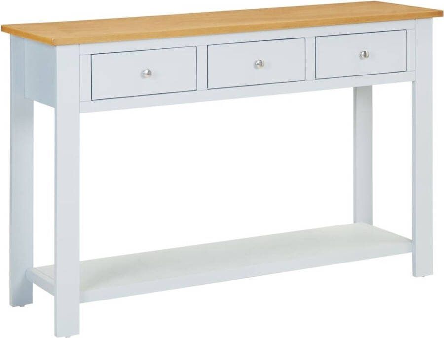 VidaXL Sidetable 118x35x77 cm massief eikenhout