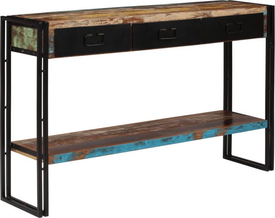 VidaXL Sidetable 120x30x76 cm massief gerecycled hout