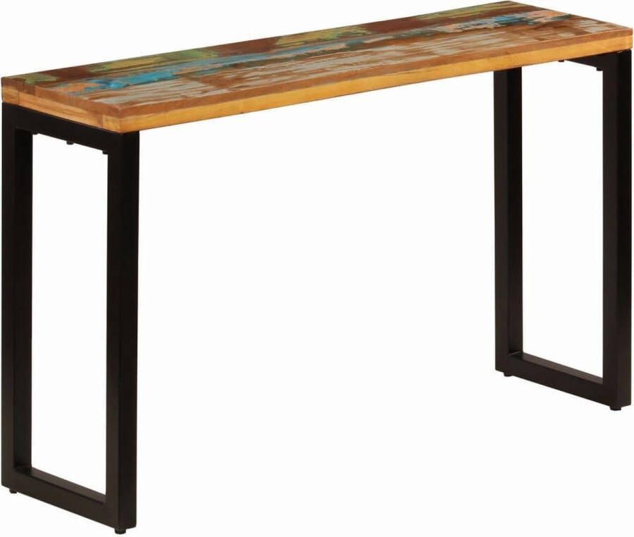 VidaXL Sidetable 120x35x76 cm massief gerecycled hout en staal