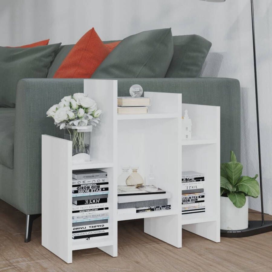 VidaXL Sidetable 60x26x60 cm spaanplaat wit