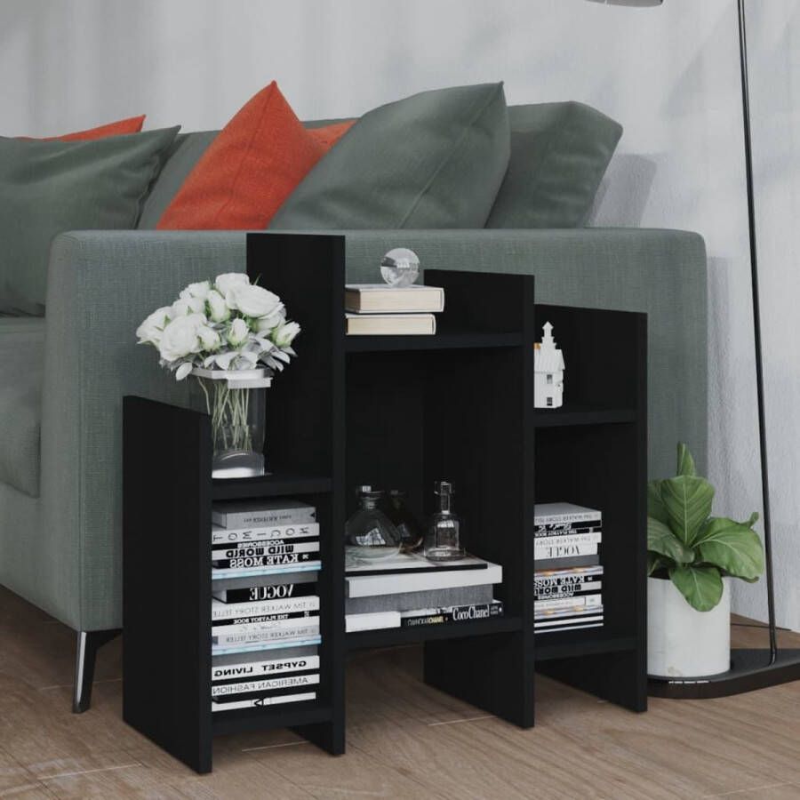 VidaXL Sidetable 60x26x60 cm spaanplaat zwart