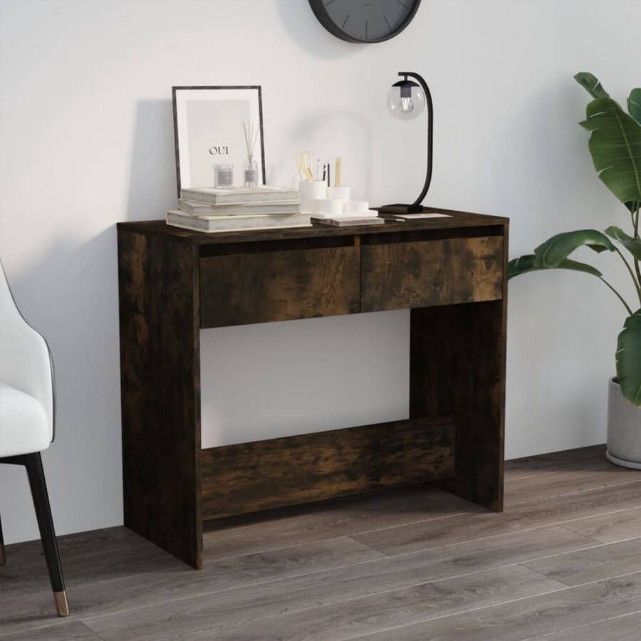 VidaXL Sidetable 89x41x76 5 cm spaanplaat kleur smoked eiken