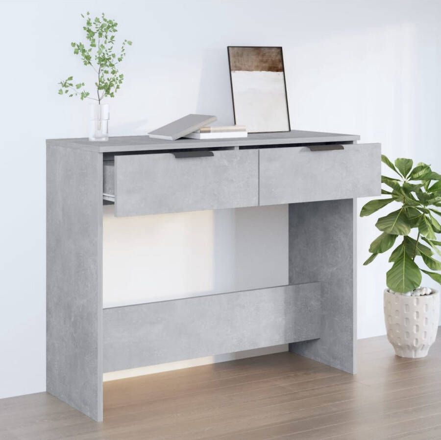 VidaXL Sidetable 90x36x75 cm spaanplaat betongrijs