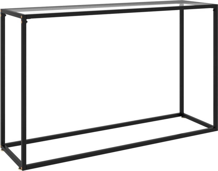 VidaXL Sidetable design 120x35x75 cm gehard glas transparant