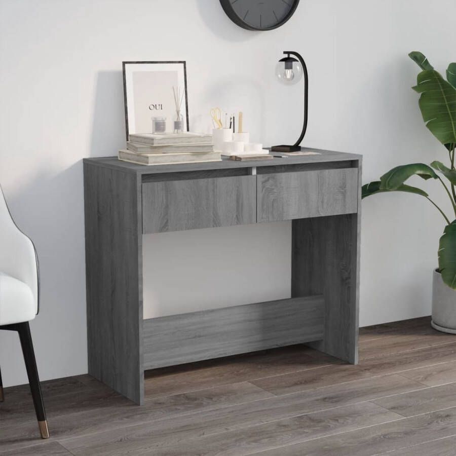 VidaXL Sidetable grijs 89x41x76 5 cm spaanplaat