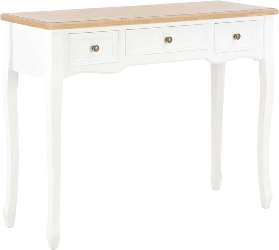 VidaXL Sidetable met 3 lades wit 100x35x78 cm