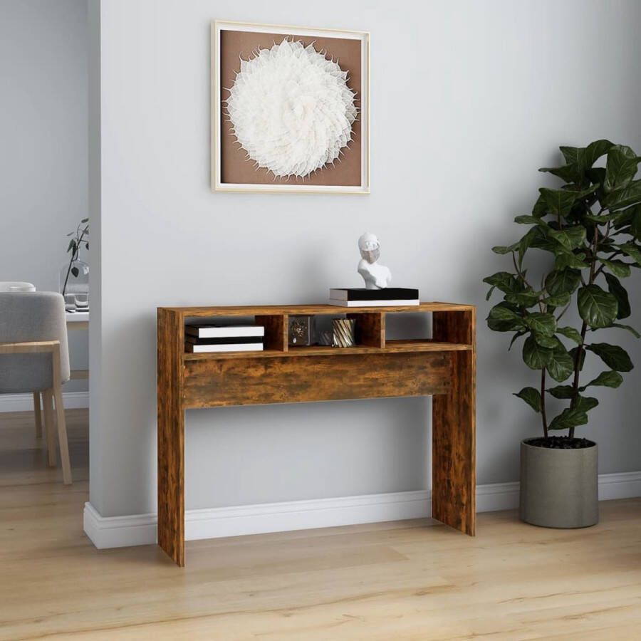 VidaXL Sidetable spaanplaat 105x30x80 cm kleur smoked eiken