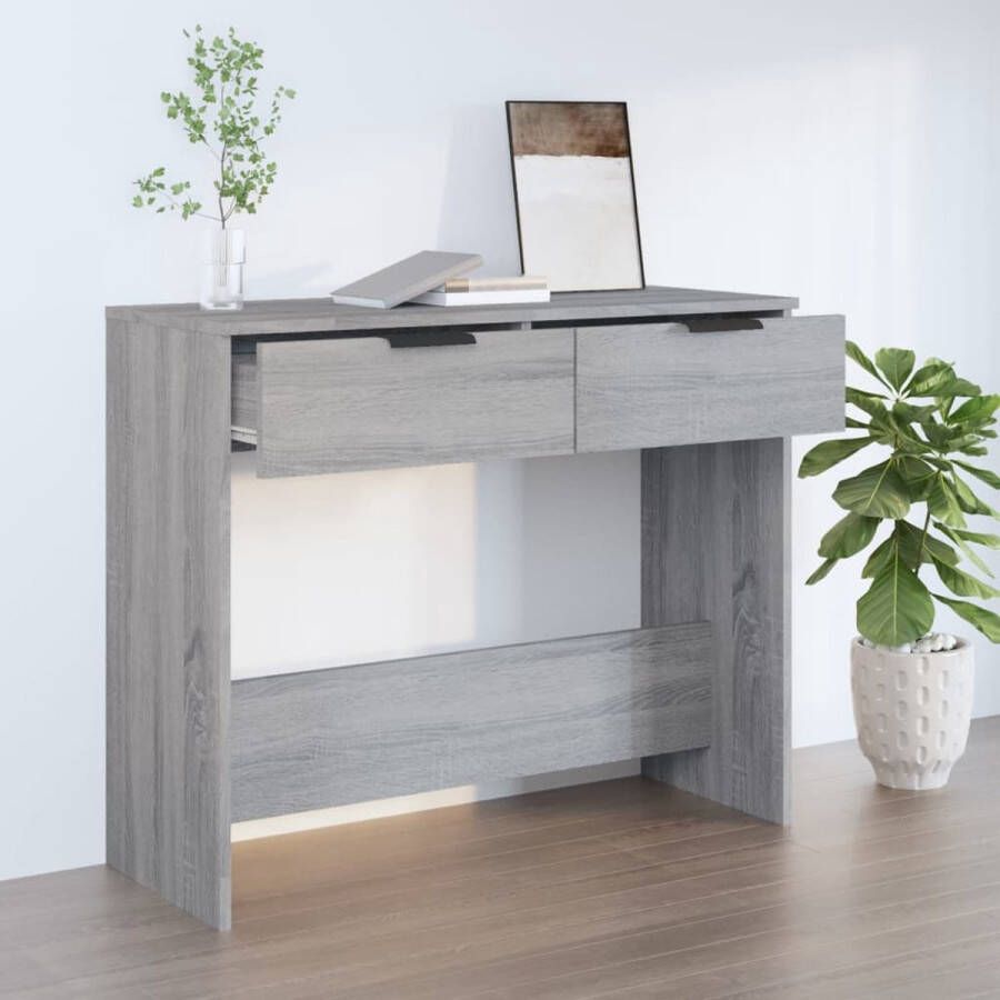 VidaXL Sidetable spaanplaat 90x36x75 cm grijs