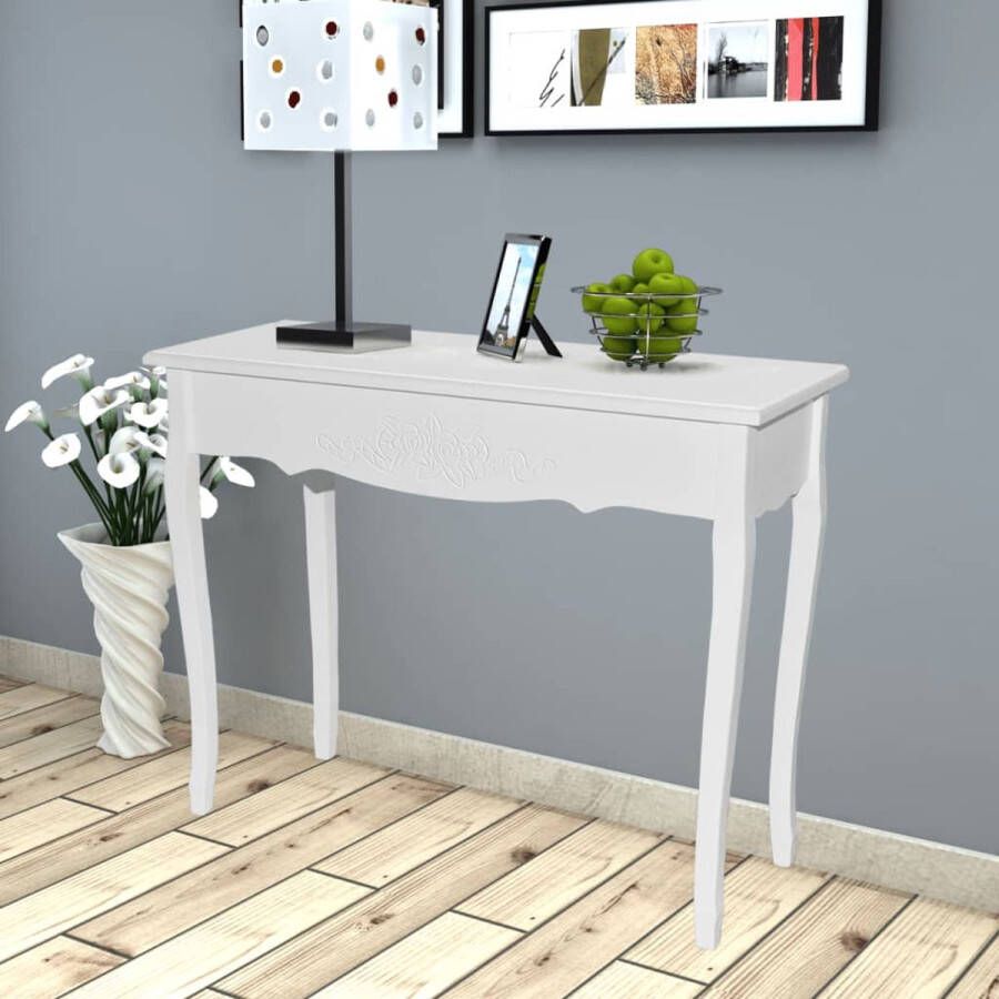 VidaXL Sidetable wit 100x35x78 cm