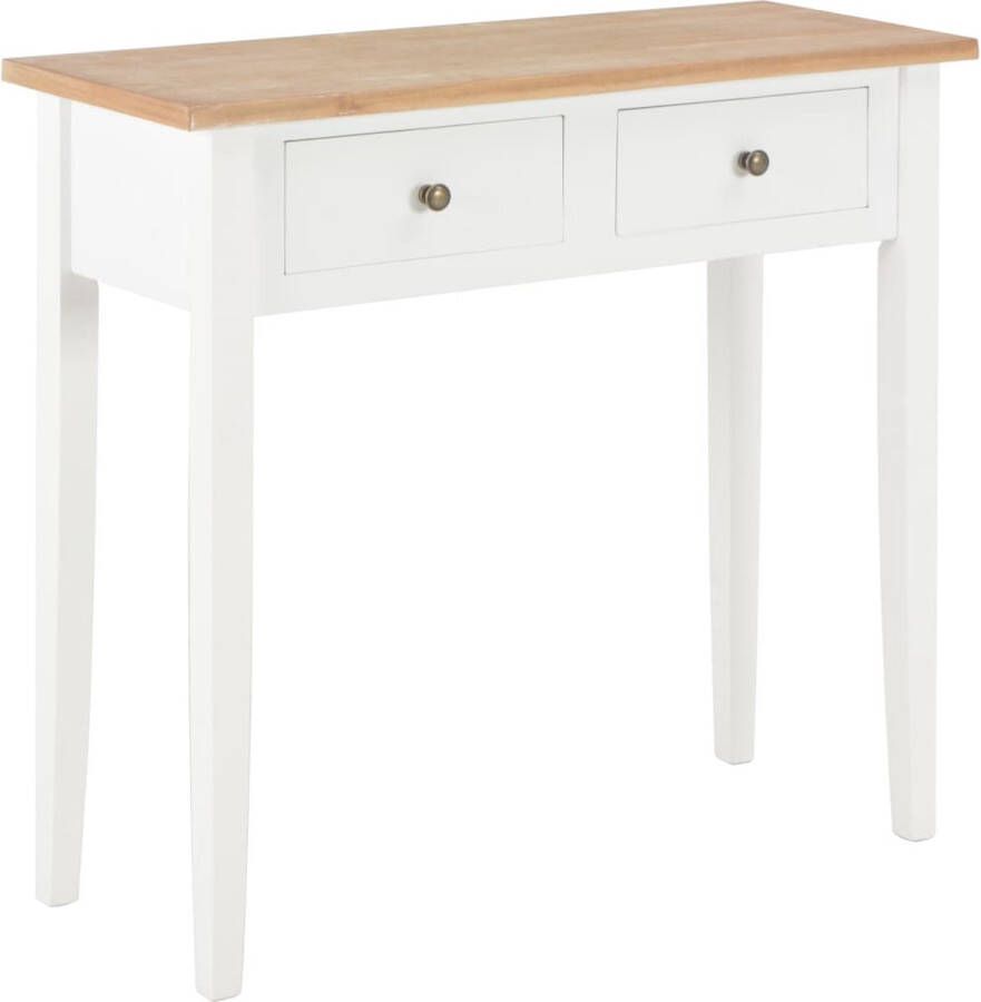 VidaXL Sidetable wit 79x30x74 cm hout