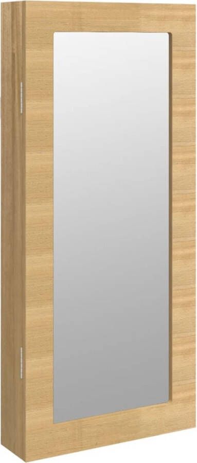 VidaXL -Sieradenkast-met-spiegel-wandgemonteerd-30x8 5x67-cm
