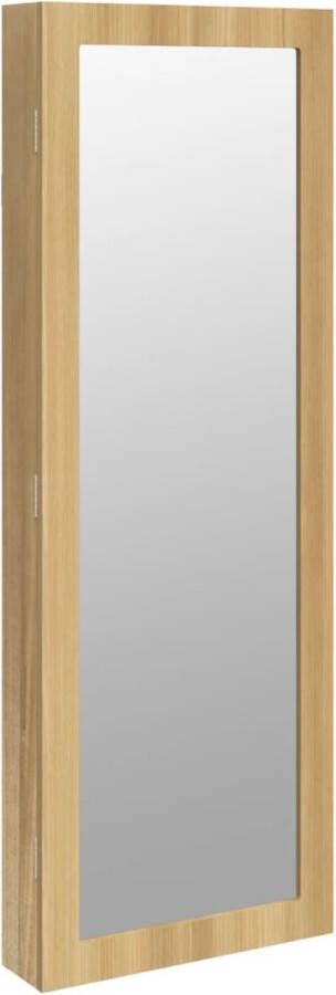 VidaXL -Sieradenkast-met-spiegel-wandgemonteerd-37 5x10x106-cm