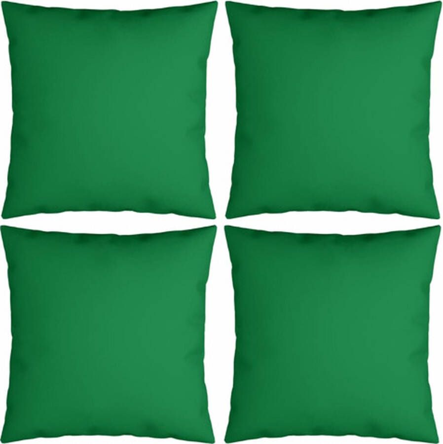 VidaXL Sierkussens 4 st 60x60 cm stof groen