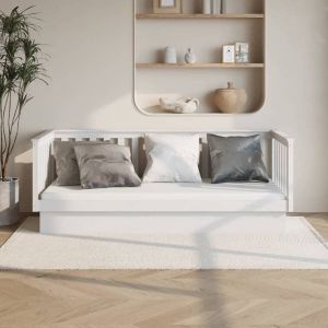 VidaXL Slaapbank 100x200 cm massief grenenhout wit