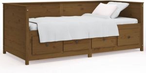 VidaXL Slaapbank 80x200 Cm Massief Grenenhout Honingbruin