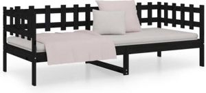 VidaXL Slaapbank 80x200 Cm Massief Grenenhout Zwart