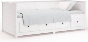VidaXL Slaapbank 90x190 Cm Massief Grenenhout Wit