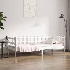 VidaXL Slaapbank 90x190 cm massief grenenhout wit