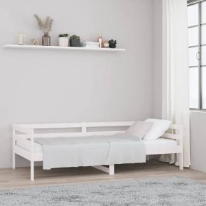 VidaXL Slaapbank 90x190 cm massief grenenhout wit