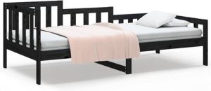 VidaXL Slaapbank 90x190 Cm Massief Grenenhout Zwart