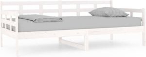 VidaXL Slaapbank massief grenenhout wit 90x190 cm