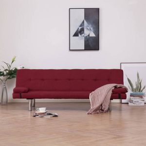 Prolenta Premium INFIORI Slaapbank met twee kussens polyester wijnrood