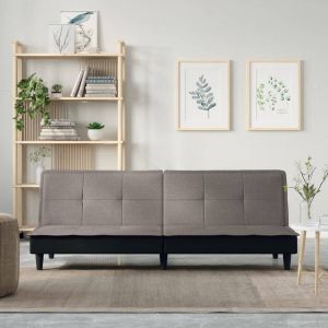 VidaXL Slaapbank stof taupe