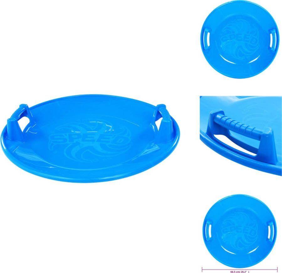 VidaXL Slee Classic Blauw 66.5 cm Polypropeen (PP) Weerbestendig Ergonomisch handvat Verzonken zitting Slee