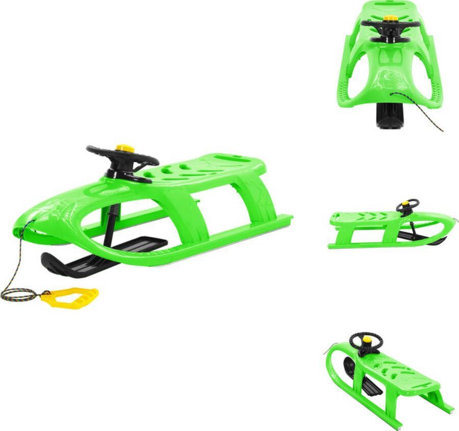 VidaXL Slee Groen Spelfavoriet Sneeuwplezier 102.5 x 40 x 23 cm Duurzaamheid en Controle Geschikt voor 36+ maanden Max 50 kg Slee