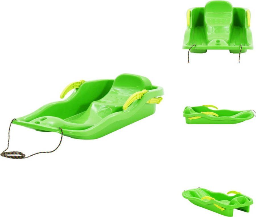 VidaXL Slee Kuipvormige zitting Groen 87x40x18cm PP 36+ maanden Slee