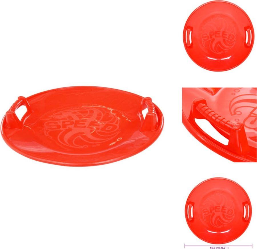 VidaXL Slee Sprookje PP 66.5 cm Duurzaam ergonomisch Rood Slee