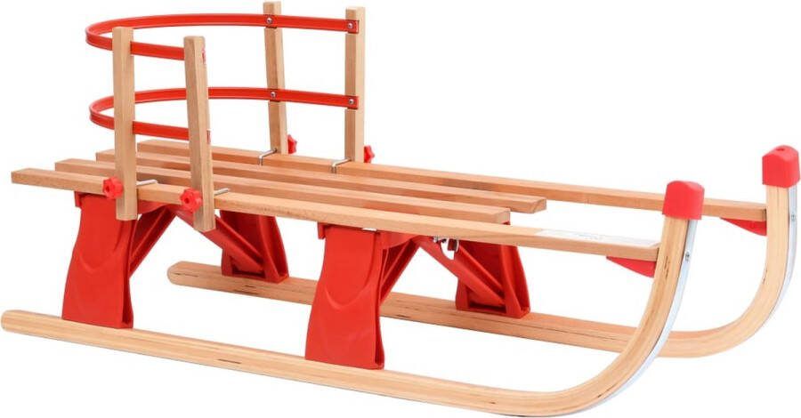 VidaXL -Sneeuwslee-met-rugleuning-inklapbaar-119-cm-hout