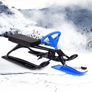 VidaXL Sneeuwracer zwart en blauw