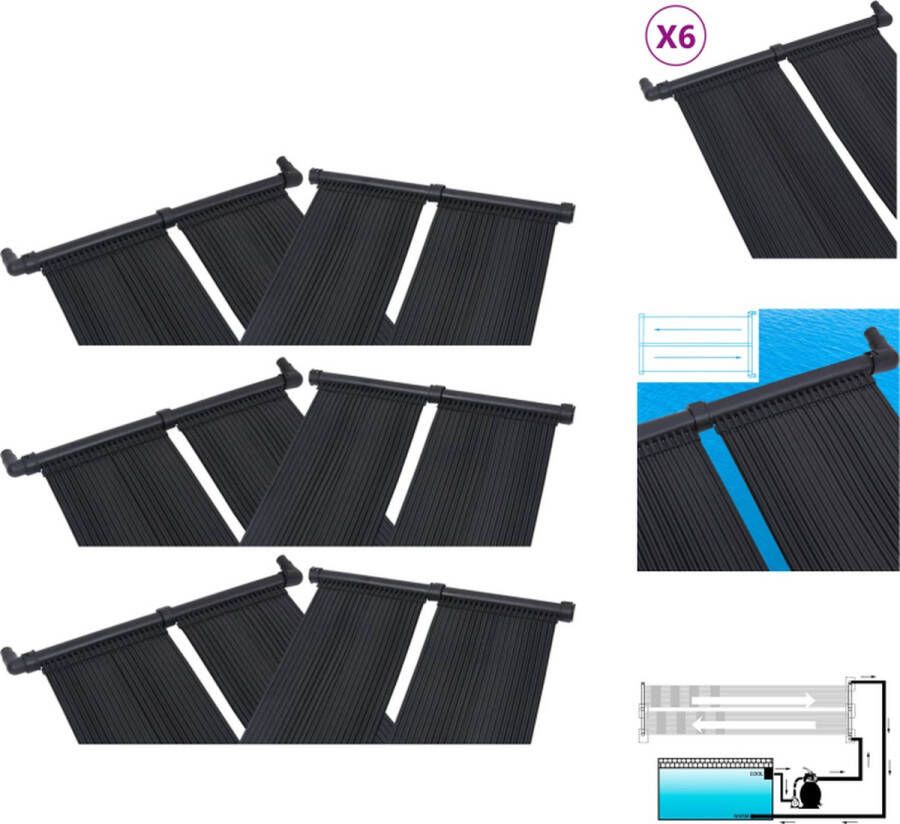 VidaXL Solar Zwembadverwarmingsset 12 panelen 80x310 cm Polyethyleen Zwembadfilterpomp