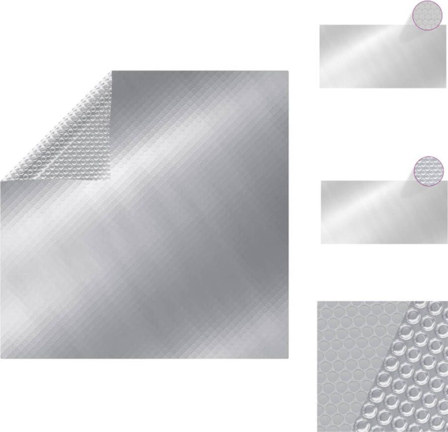 VidaXL Solarzwembadhoes 975 x 488 cm PE Zilver Zwembad afdekzeil