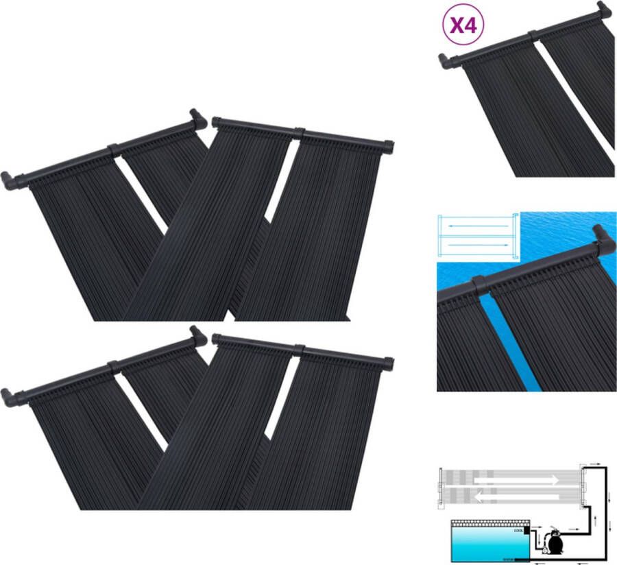 VidaXL Solarzwembadverwarmingsset 8 panelen 80x310 cm Polyethyleen Zwembadfilterpomp