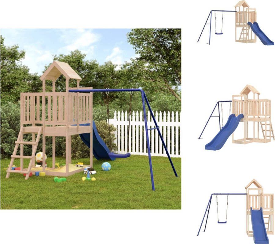 VidaXL Speelhuis Kinderen Houten Speeltoestel 286 x 378 x 214 cm Speeltoestellencombinatie