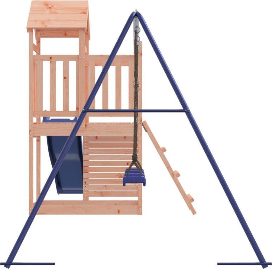 VidaXL Speelhuis met glijbaan schommels klimwand massief douglashout