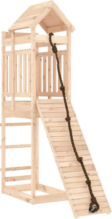VidaXL -Speelhuis-met-klimwand-massief-grenenhout