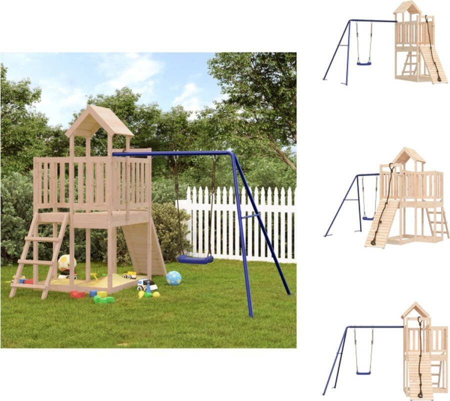 VidaXL Speeltoestel Hout Multi-activiteitencentra 286 x 248 x 214 cm Duurzaam grenenhout Speeltoestellencombinatie