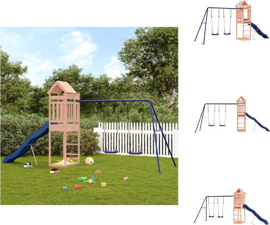 VidaXL Speeltoestel Houten Speelset 492x185x238 cm Massief douglashout Stevig en stabiel frame Multi-activiteitencentra Doordacht ontwerp Eindeloos plezier Speeltoestellencombinatie