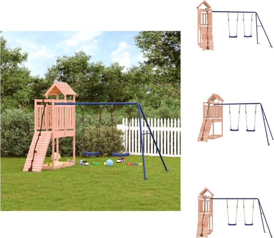 VidaXL Speeltoren Douglas Hout Multi-activiteitencentra 314 x 186 x 214 cm Speeltoestellencombinatie