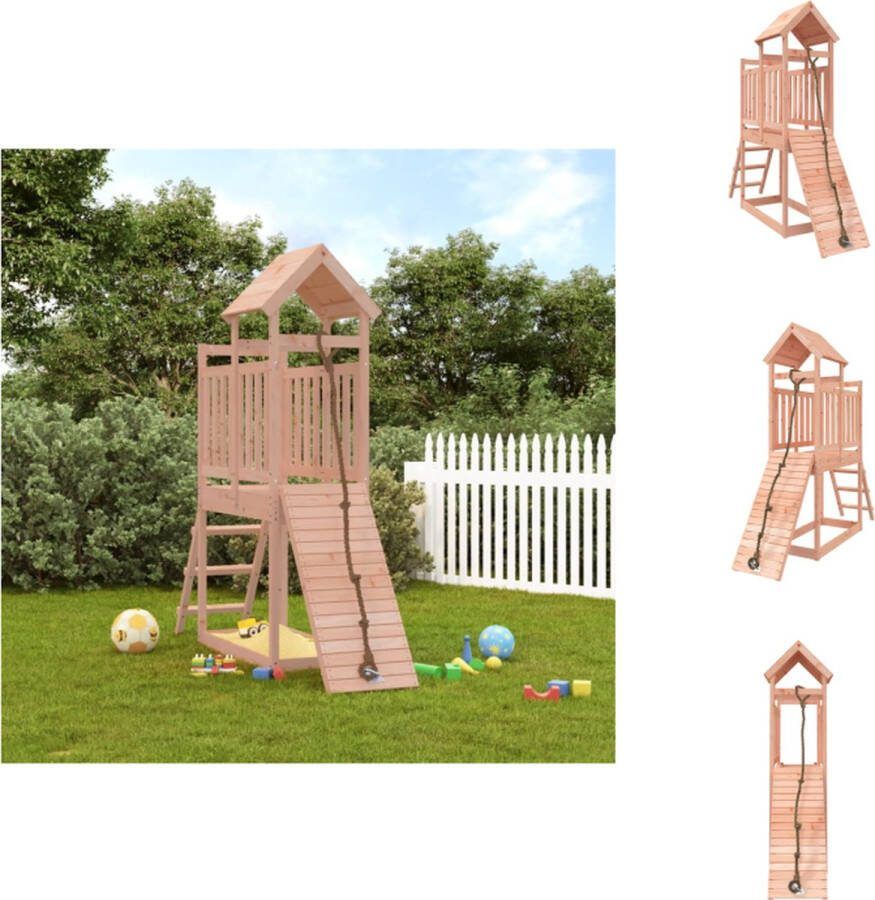 VidaXL Speeltoren Houten 229 x 64 x 214 cm Duurzaam douglashout Speeltoestellencombinatie
