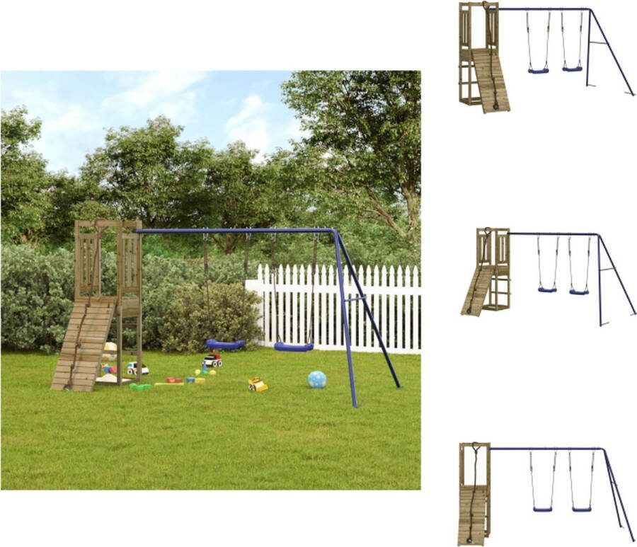 VidaXL Speeltoren Houten Multi-Activiteitencentrum 308x184x169 cm Geïmpregneerd Hout Speeltoestellencombinatie