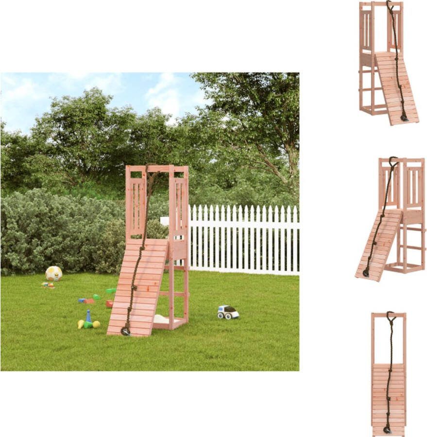 VidaXL Speeltoren Klimwand Houten speelhuisje 53x114x169 cm Speeltoestellencombinatie